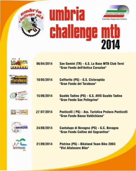 Ciclismo: Umbria Challenge Mtb 2014, Granfondo San Pellegrino - Gualdo Tadino 